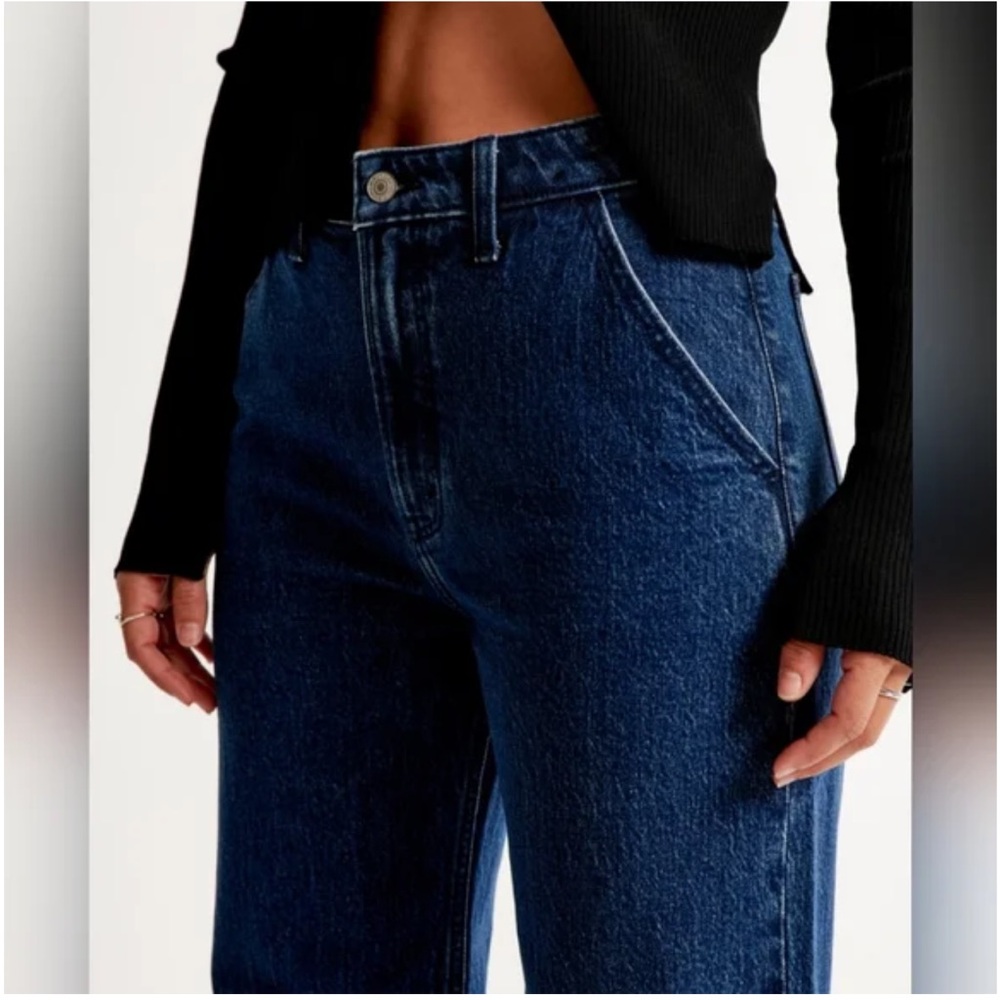 ABERCROMBIE & FITCH The ‘90s Relaxed Jean High Rise With Slash Pockets Sz. 2S - Picture 11 of 11